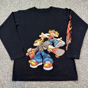 Vintage Jnco Flame head Longsleeve Shirt Size Boys Large Or Mens Small Crazy